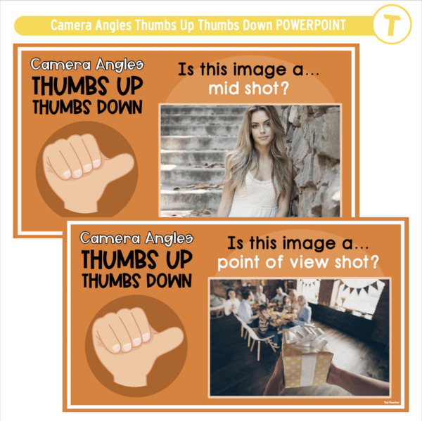 Camera Angles Thumbs Up Thumbs Down POWERPOINT - Image 3